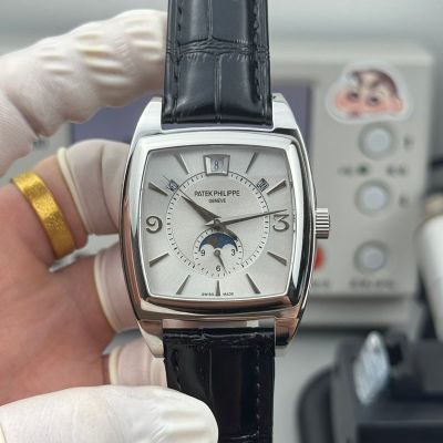 TW Factory Patek Philippe Watch Leather  Strap Nautilus Complications Cal. 240 Black